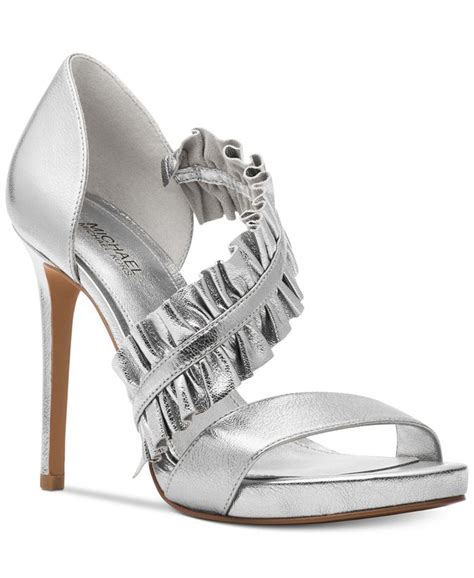 Michael Kors Bella Ruffle Dress Sandals 